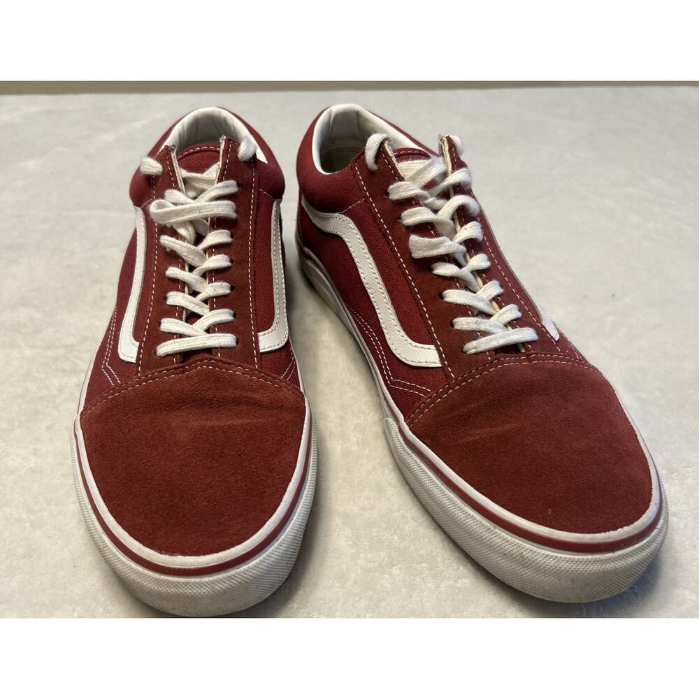 Vans Shoes Men’s Size 12 Red Low Skate Off The Wall Suede Canvas Gum Sole Sk8 - Picture 3 of 9